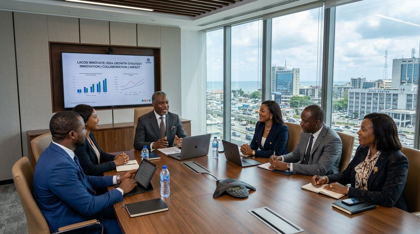 Modern corporate team working together